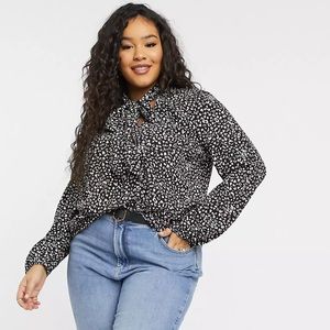 NWT ASOS+ Simply Be Printed Pussybow Blouse